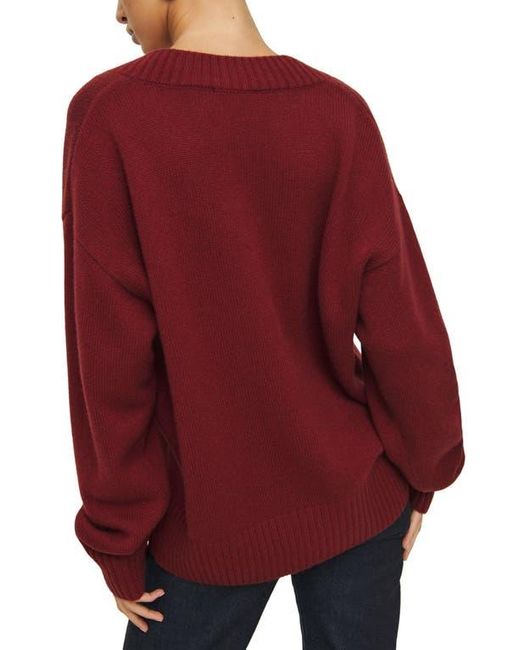 Reformation Red Jadey Oversize Cashmere Sweater
