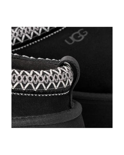 Ugg Black Tazz Ii Genuine Shearling Lined Platform Slipper