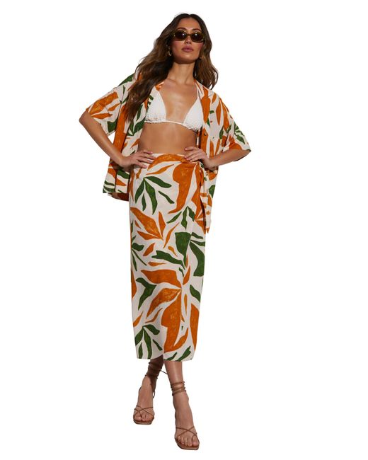 Vici Collection Multicolor Rainforest Print Cover-up Maxi Skirt