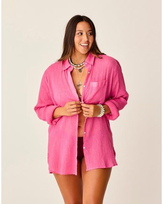 Carve Designs Pink Taylor Gauze Tunic