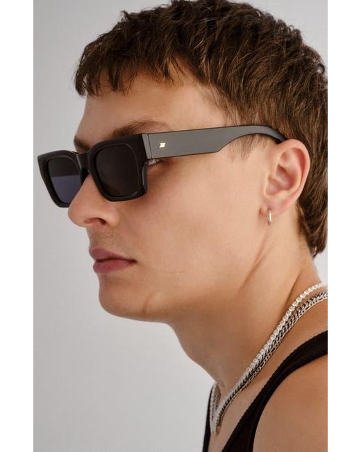 Le Specs Blue Shmood 52Mm Rectangular Sunglasses