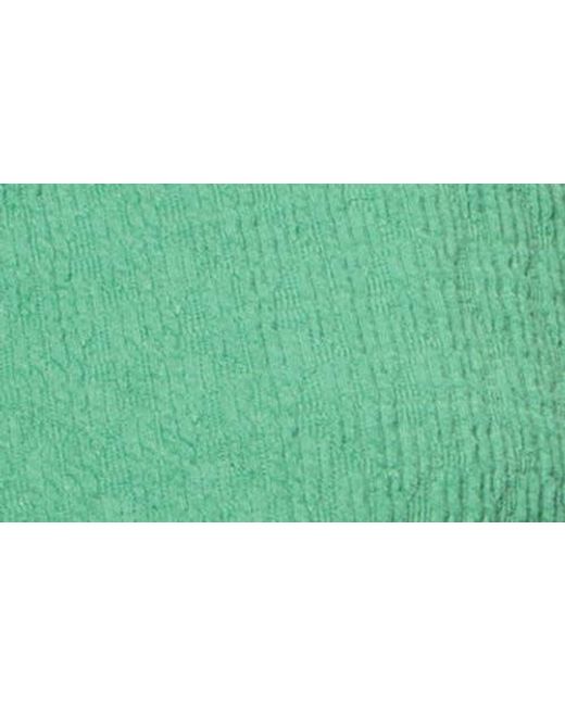 Sanctuary Green Vacation Textured Tie Front Button-Up Tank