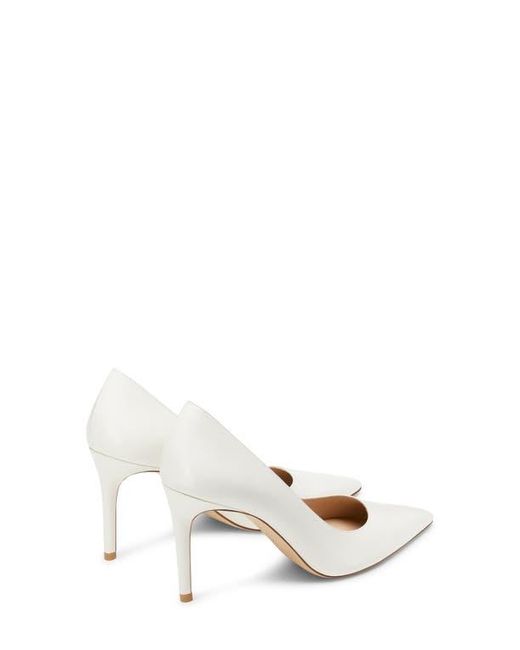 Stuart Weitzman White Stuart Power 85 Pump