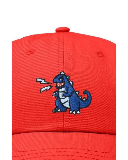 Alix Red Big Lizard Cap for men
