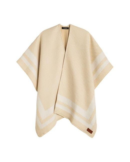 Ralph Lauren Natural Border Stripe Ruana