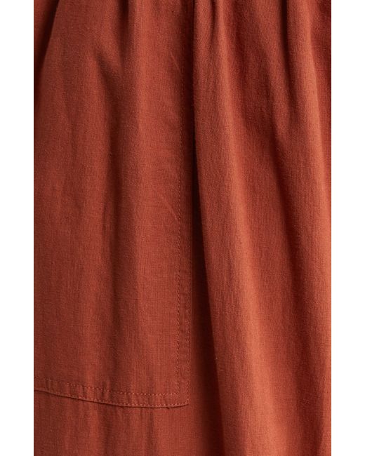 Treasure & Bond Red Utility Drawstring Linen Blend Pants