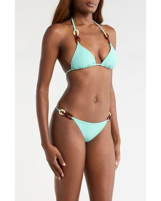 Ramy Brook Blue Nancy Triangle Bikini Top