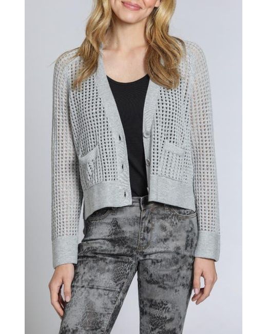 Apny Gray Open Stitch Cardigan