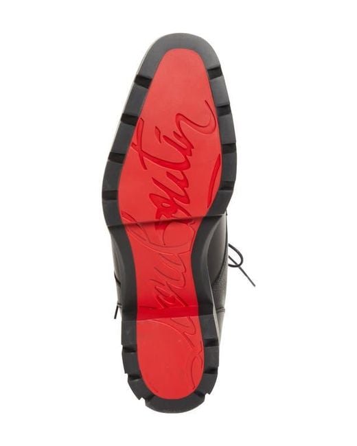 Christian Louboutin Black Caracolo Lion Leather Boot for men