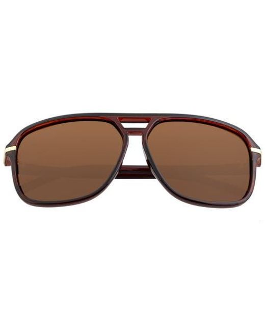 Simplify Brown Reed Polarized Sunglasses
