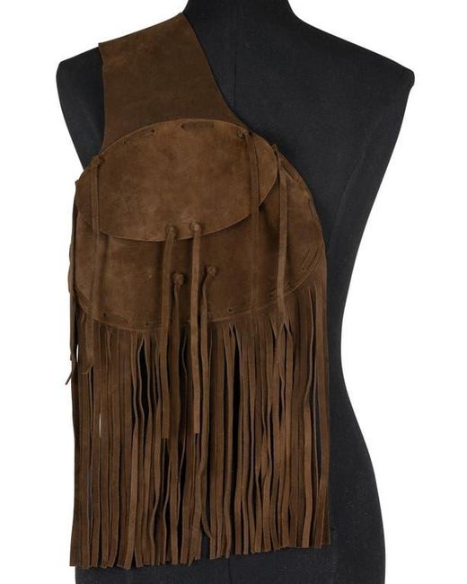 Jeffrey Campbell Brown Burro Fringe Sling Bag