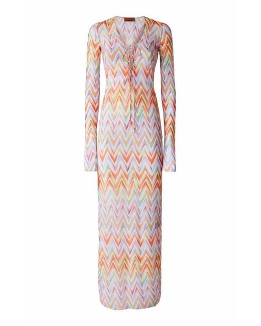 Missoni White Fitted Long Cover-Up
