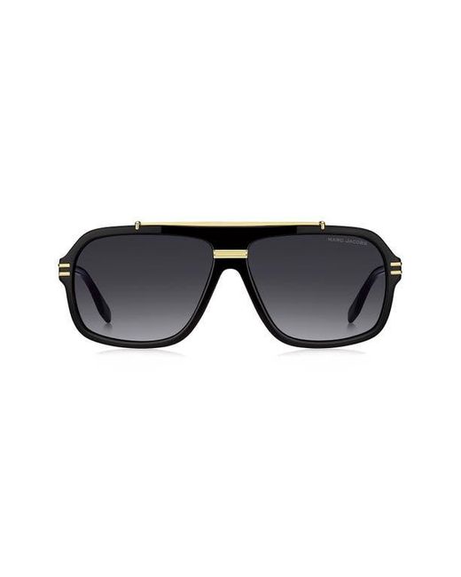 Marc Jacobs Black 58Mm Gradient Flat Top Rectangular Sunglasses for men