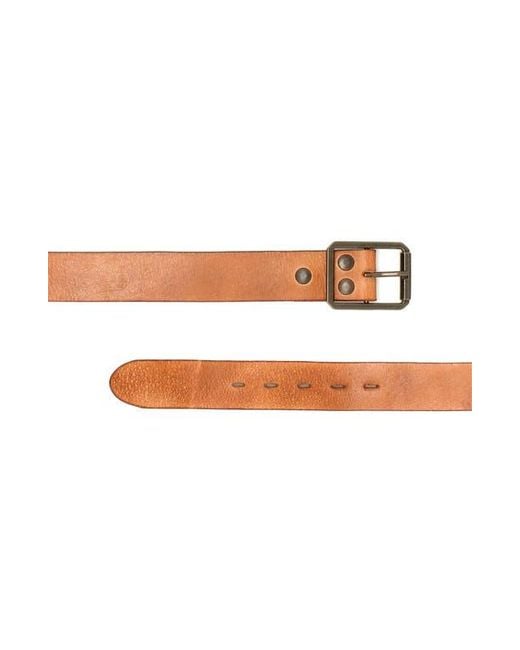 Bed Stu Orange Drifter Leather Belt for men