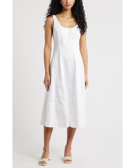 Open Edit White Jaydin Slide Sandal