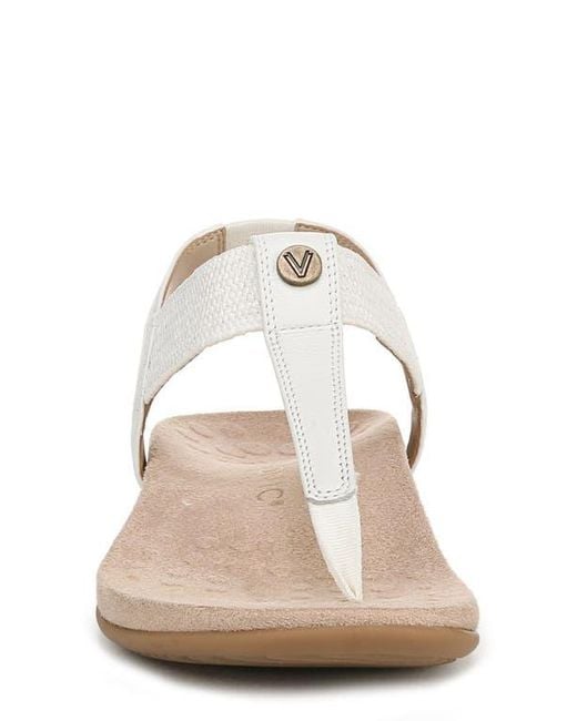 Vionic White Brea T-Strap Sandal
