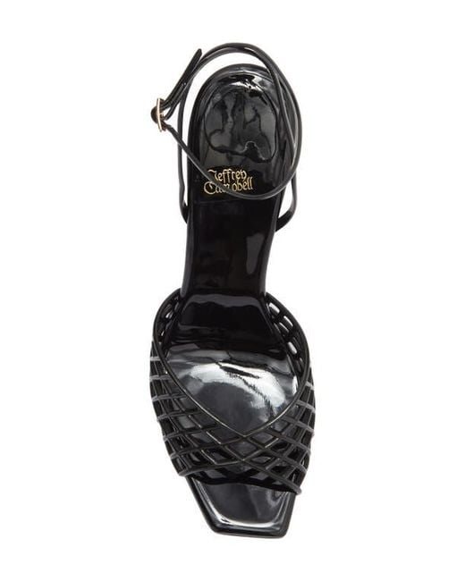Jeffrey Campbell Black Lattix Ankle Strap Jelly Sandal