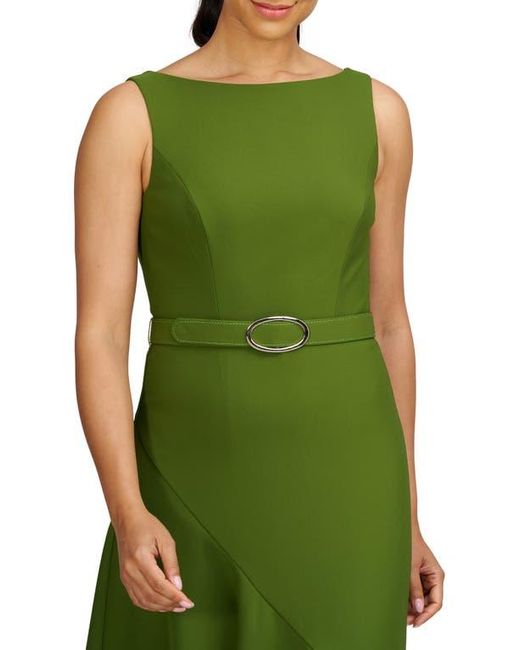 Kay Unger Green Gianna Belted Cocktail Dress