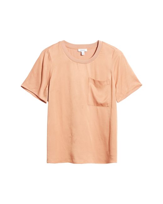 Nordstrom Pink Woven Pocket T-shirt