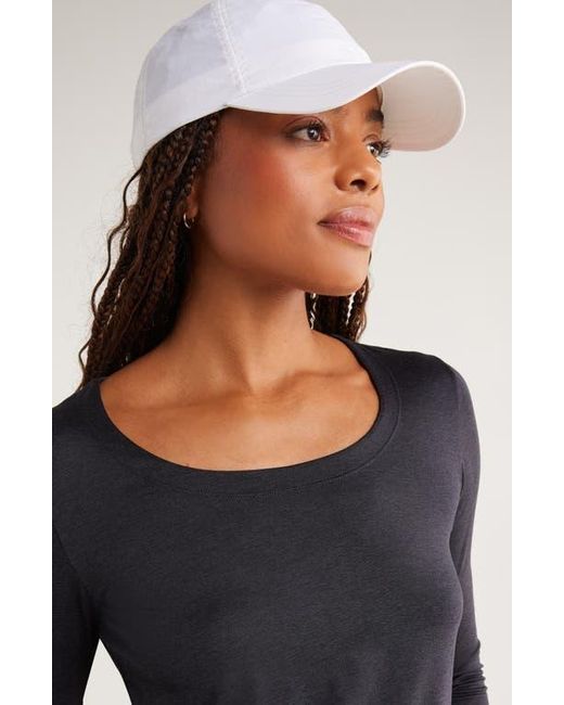 Zella Black Restore Soft Lite Ruched Long Sleeve T-Shirt