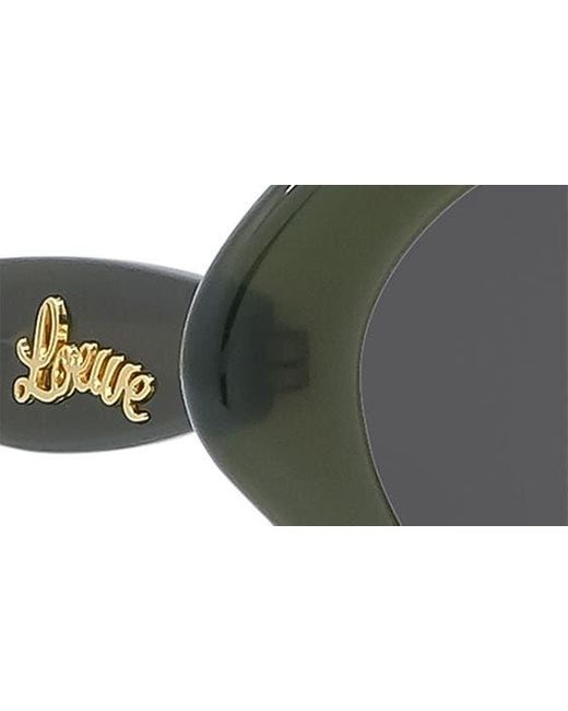 Loewe Gray Curvy 49mm Small Geometric Sunglasses