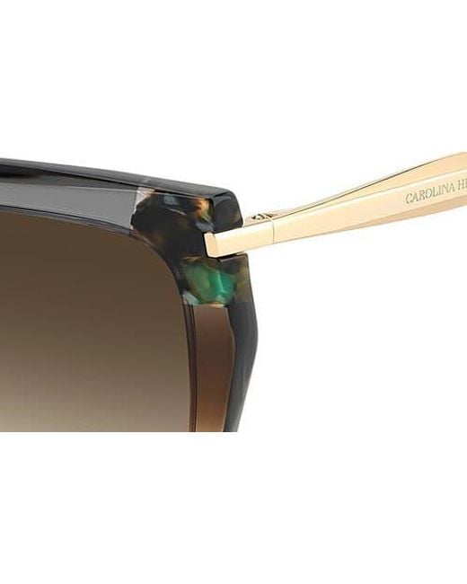 Carolina Herrera Multicolor 55Mm Rectangular Sunglasses