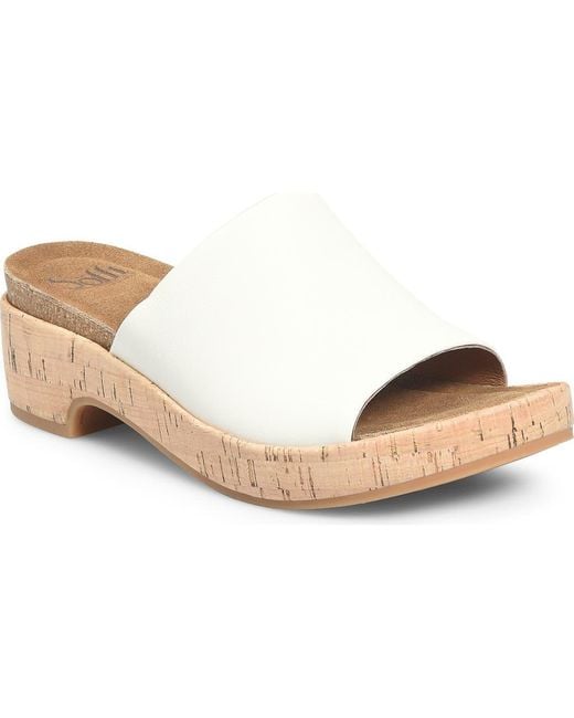Söfft Natural Cass Platform Slide Sandal