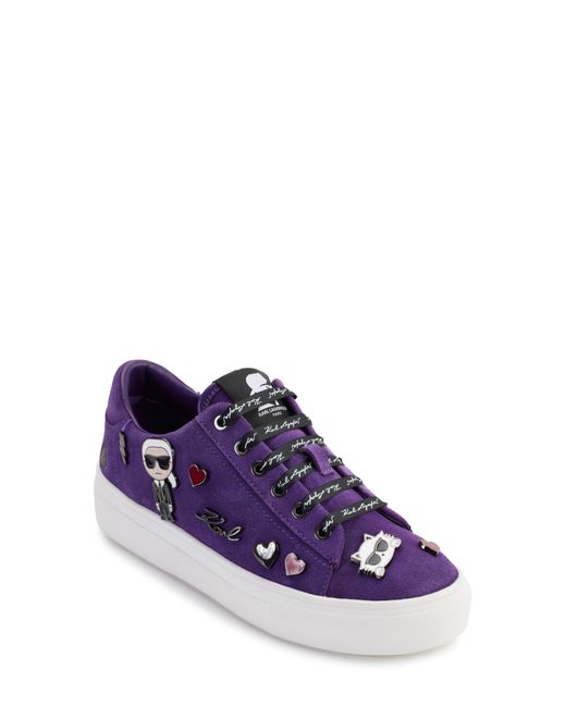 Karl Lagerfeld Purple Cate Platform Sneaker