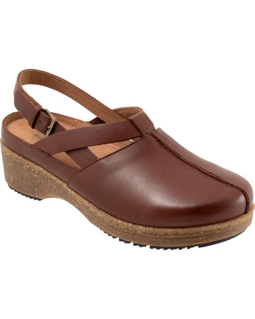 Softwalk® Brown Arica Slingback Clog