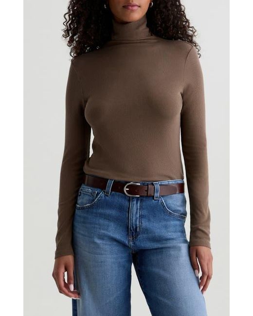 AG Jeans Women's Black Chels Ribbed Turtleneck Sweater