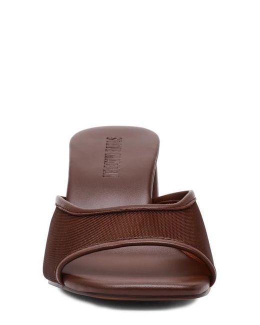 Steve Madden Brown Madame Block Heel Sandal