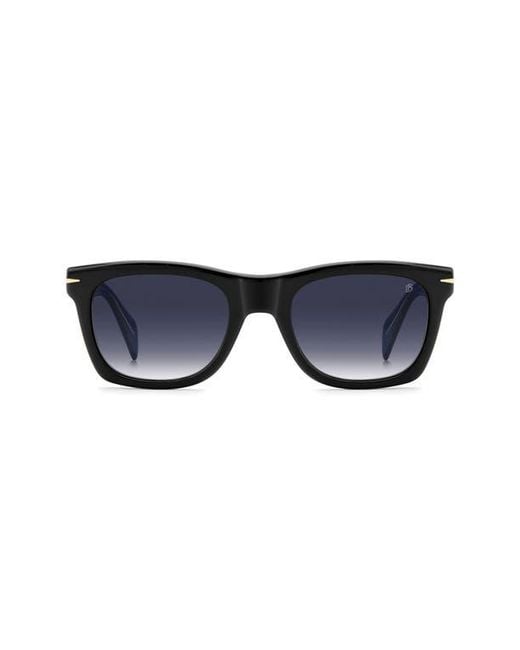 David Beckham Blue 53Mm Rectangular Sunglasses for men