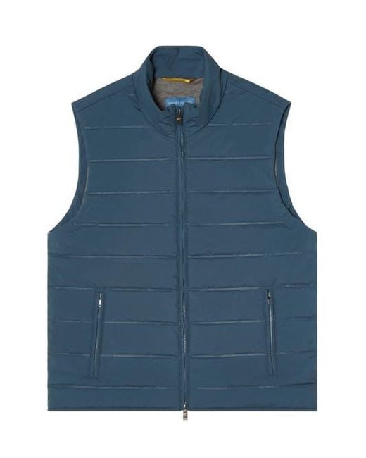 Robert Talbott Blue Driver Quilted Vest for men