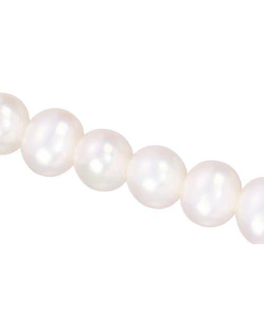 ATHRA LUXE Metallic Freshwater Pearl & Chain Link Personalized Name Necklace