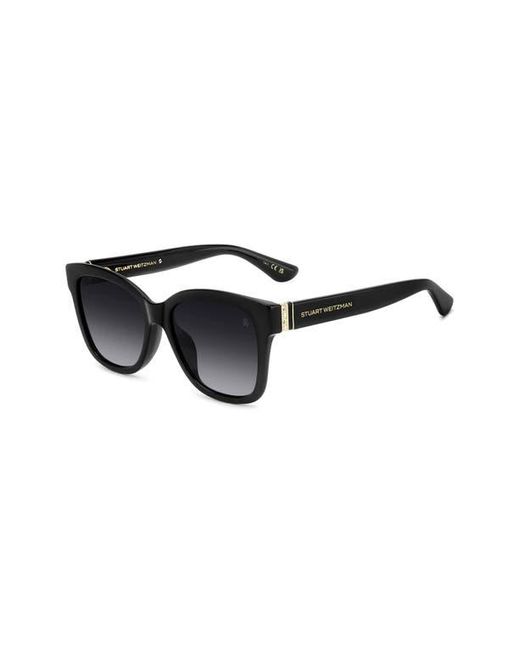 Stuart Weitzman Black 53Mm Gradient Square Sunglasses