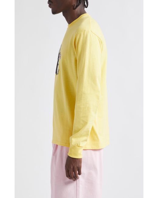 Noah NYC Yellow Skunk Long Sleeve Graphic T-shirt for men