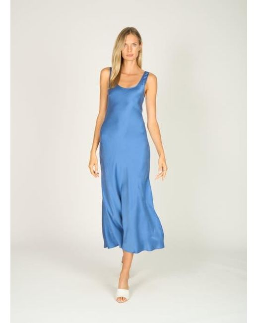 SECRET MISSION Blue Phillipa Maxi Tank Dress
