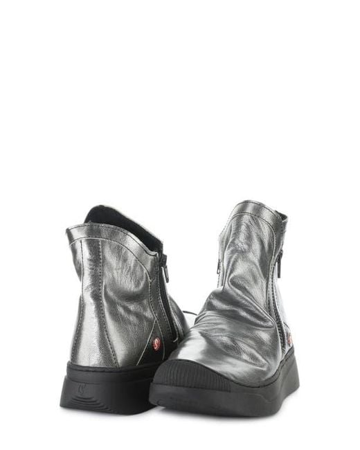 Softinos White Abil Platform Wedge Bootie