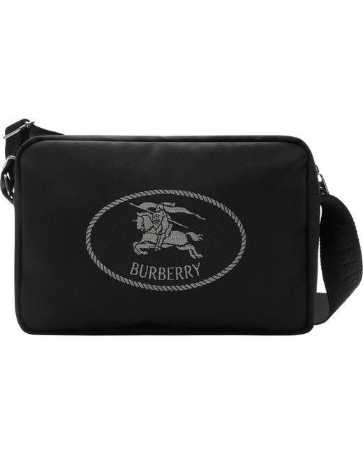 Burberry Black Orkney Ekd Canvas Crossbody Bag for men