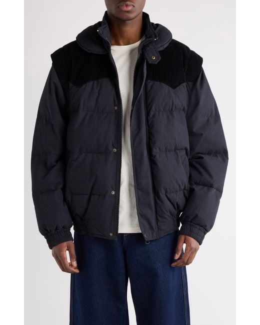 Isabel Marant Black Dawson Down Convertible Jacket for men