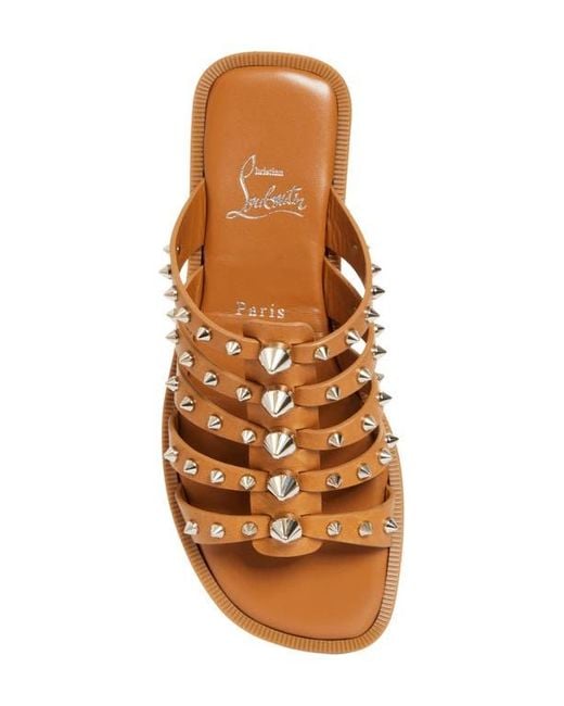 Christian Louboutin Brown Charja Slide Sandal