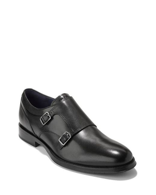 Cole Haan Carnegie Monk Strap Loafer in Black for Men | Lyst