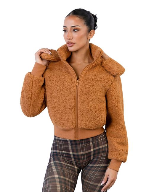 Vitaly Multicolor Teddy Bomber Jacket