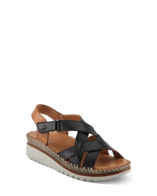 Spring Step Brown Migula Slingback Wedge Sandal