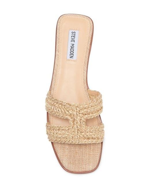 Steve Madden Natural Hazel Slide Sandal
