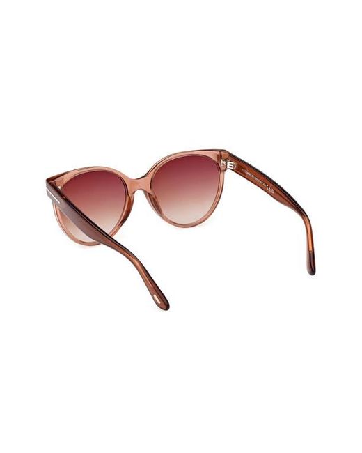Tom Ford Pink Tallulah 56Mm Gradient Round Sunglasses