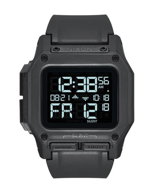 Nixon Black Regulus Digital Watch, 46Mm for men