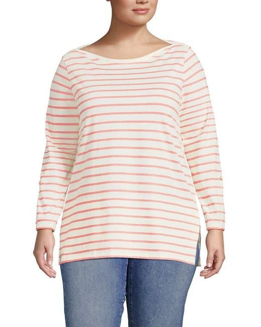 Lands' End Women's Supima Cotton Johnny Collar Polo - Macy's