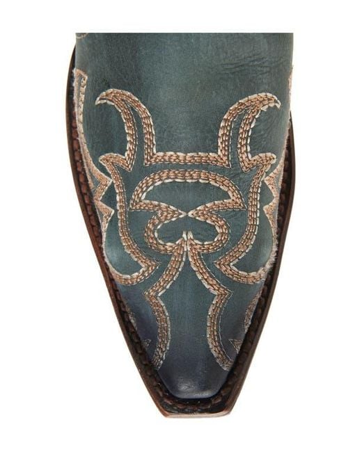 Circle Green Knee High Western Boot