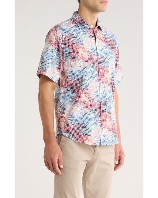 Tommy Bahama Blue Tortola Cartago Palms Button-Up Shirt for men